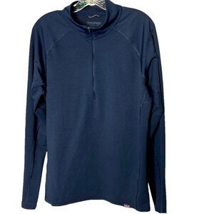Patagonia Capilene Baselsyer,, midweight, Navy Blue Quarter-Zip Pullover, size M